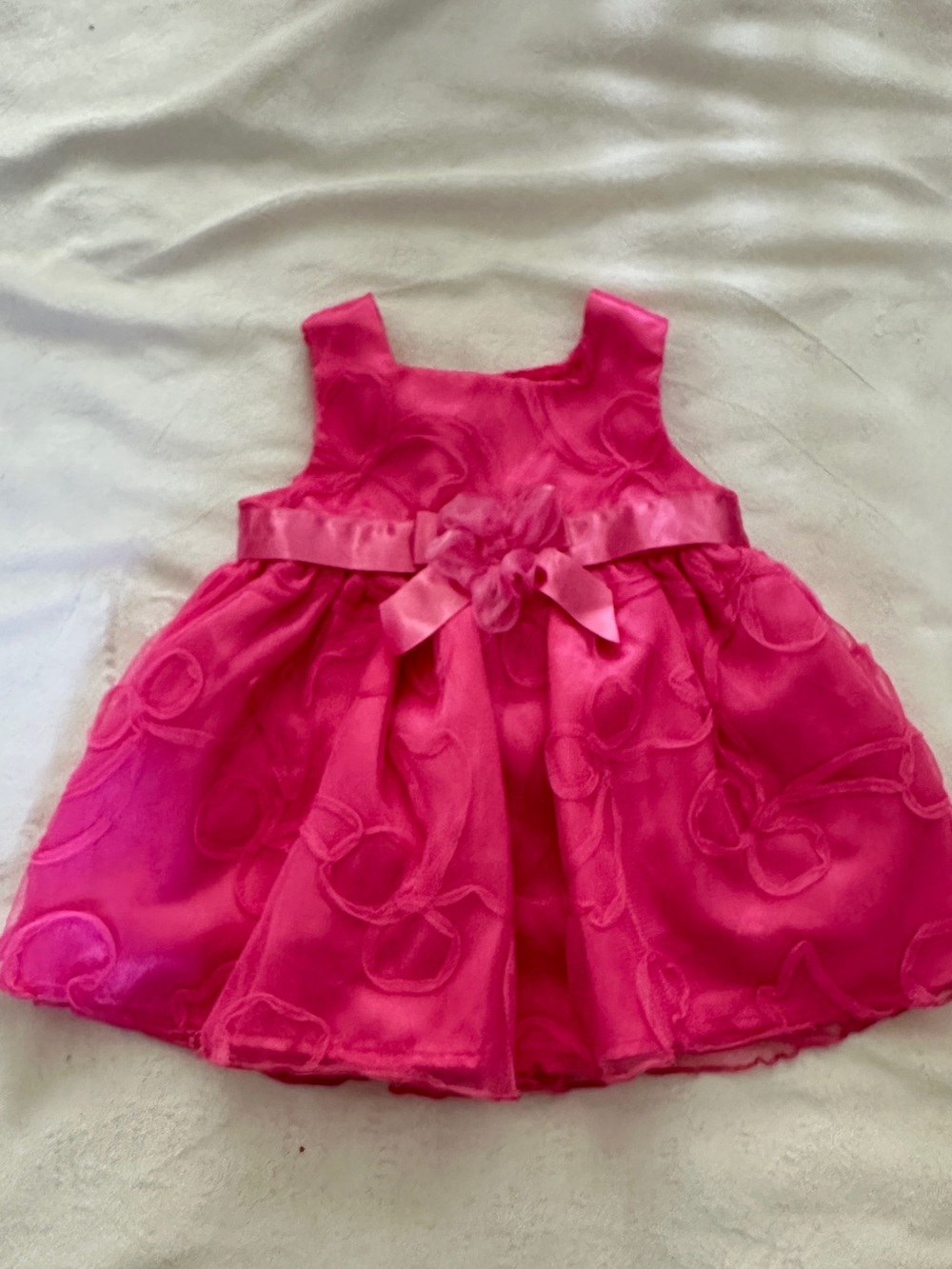Baby Bright Pink Party Dress with Bow